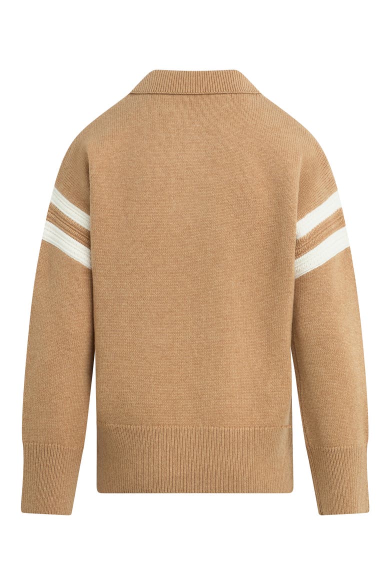 The Grace Polo Sweater, Alternate, color, CAMEL IVORY