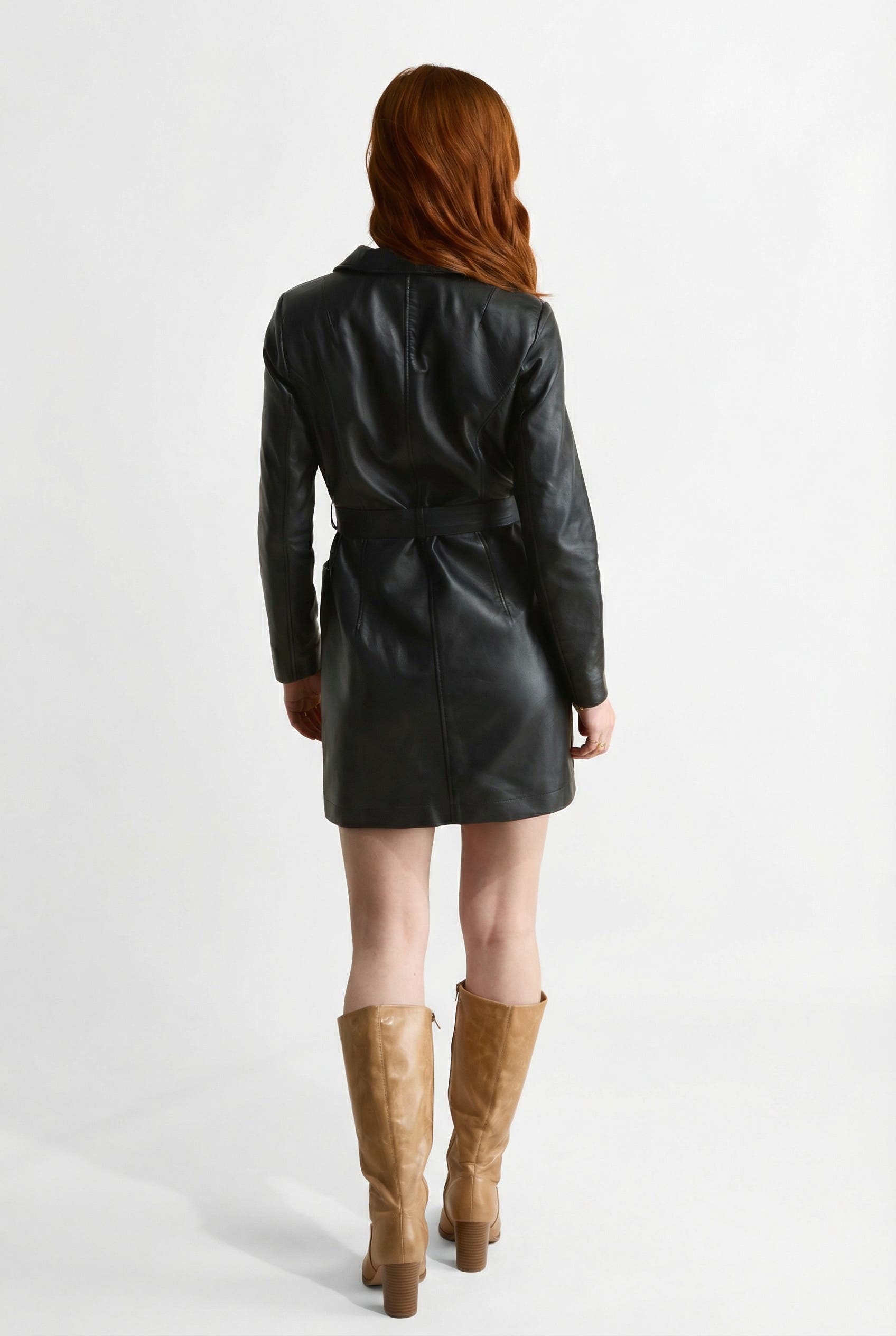Daphne Leather Dress - image 2