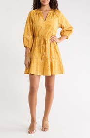SUGARLIPS Dabria Floral Tiered Cotton Minidress