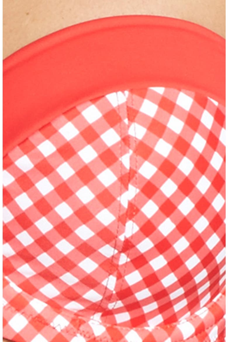 'Tootsie' Underwire Bandeau Bikini Top, Alternate, color, POPPY CHECK