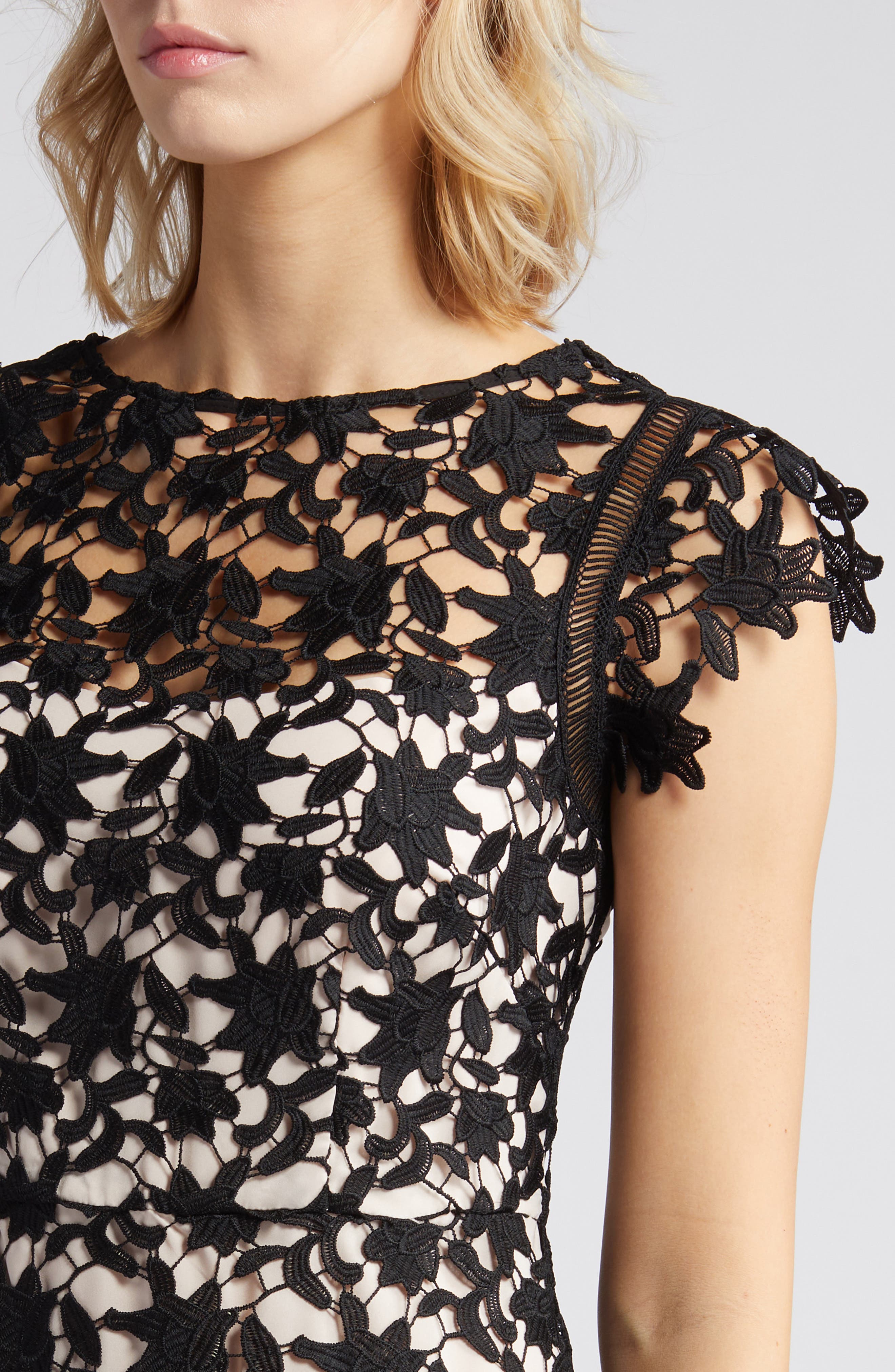 lace asymmetric cocktail dress eliza j Eliza J Lace A-Line Dress, Blue / 2