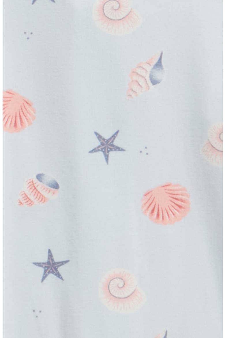 Shell Print Footie, Alternate, color, LIGHT BLUE
