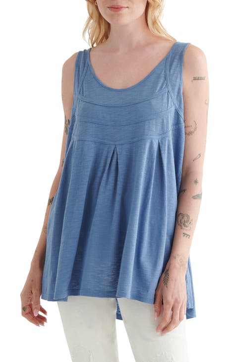 Pleated Tunic Tank