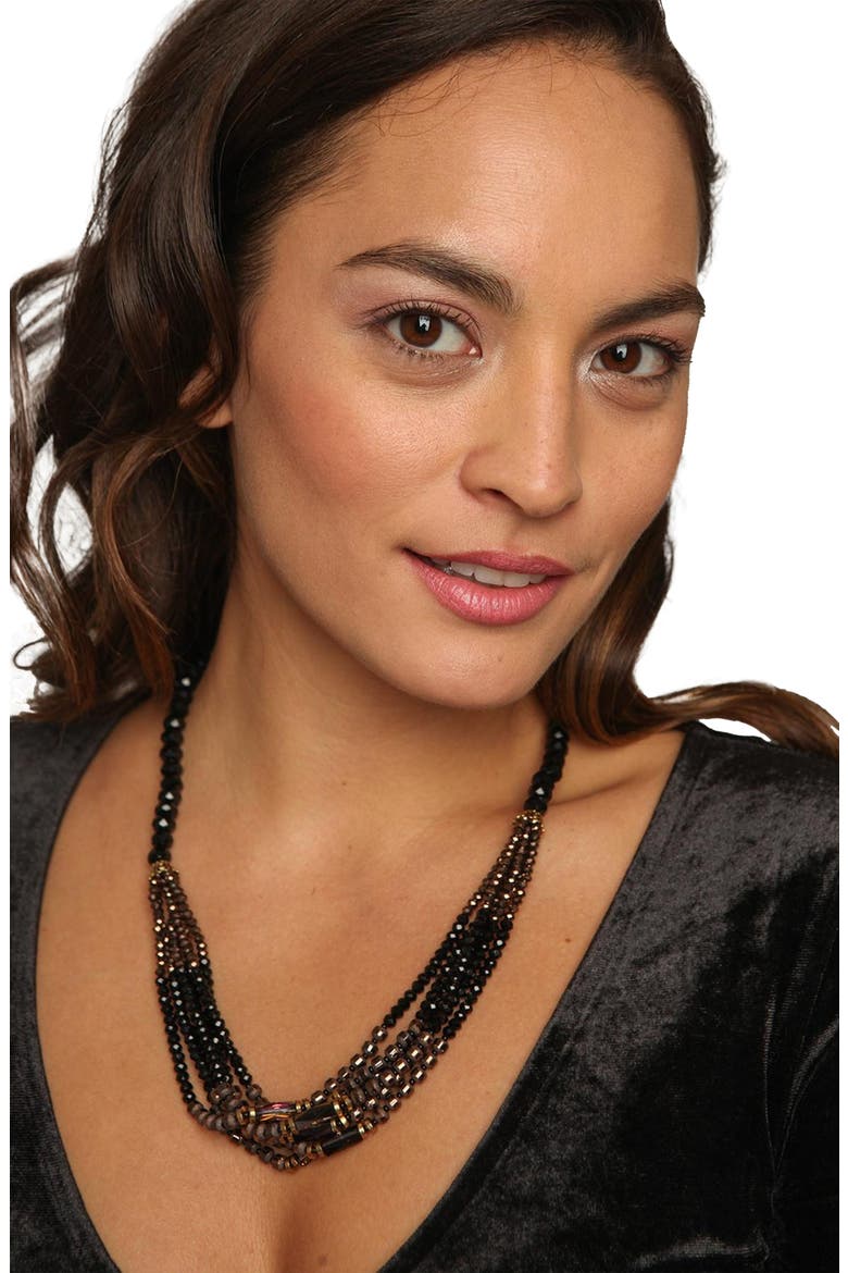Sangria Necklace, Alternate, color, BLACK