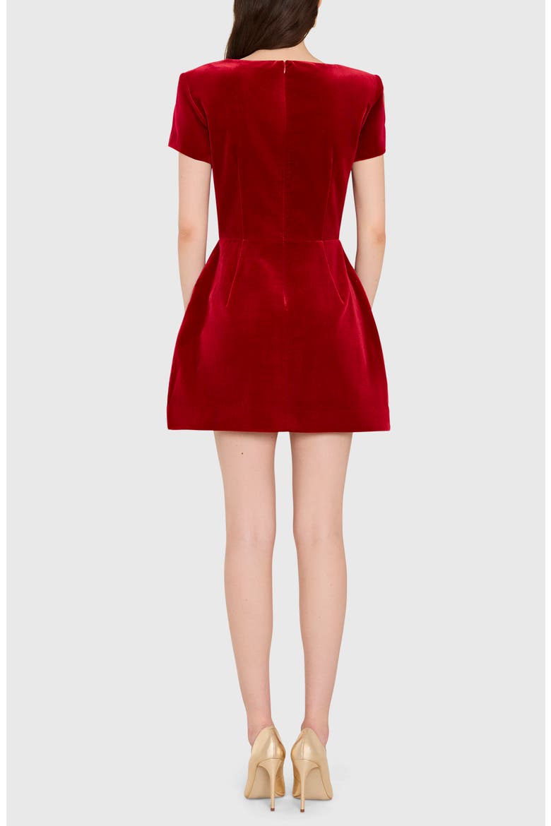 Abigail Velvet Cocktail Minidress, Alternate, color, CAAN