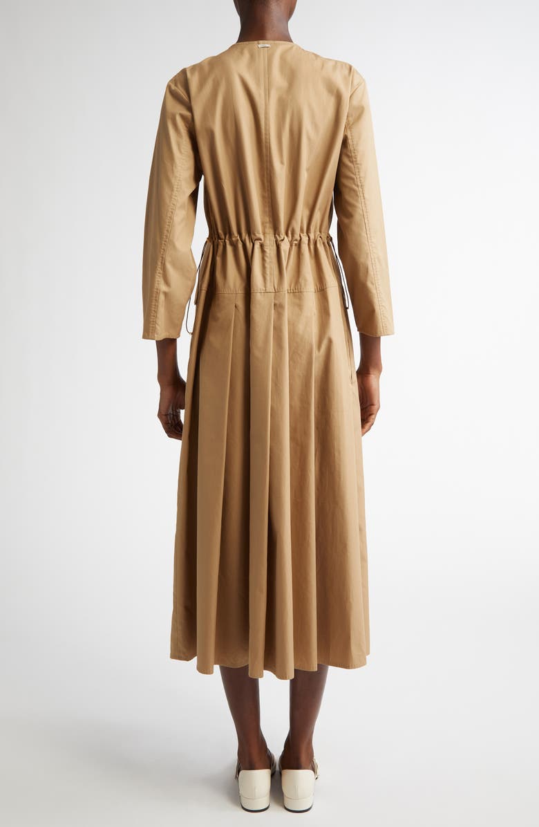 Max Mara Nora Cotton Twill Dress, Alternate, color, Hazelnut Brown