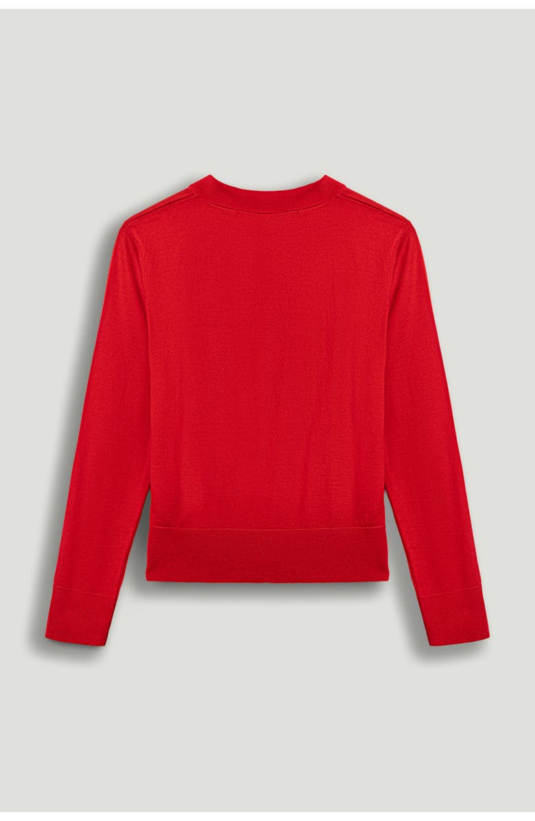 Nocturne Relaxed Polo Knit Sweater, Alternate, color, Red