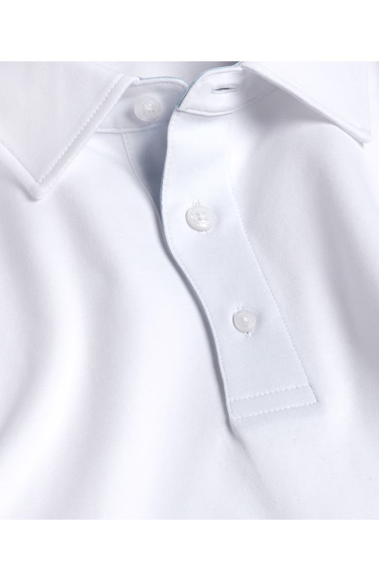 David Donahue Cotton Polo, Alternate, color, White