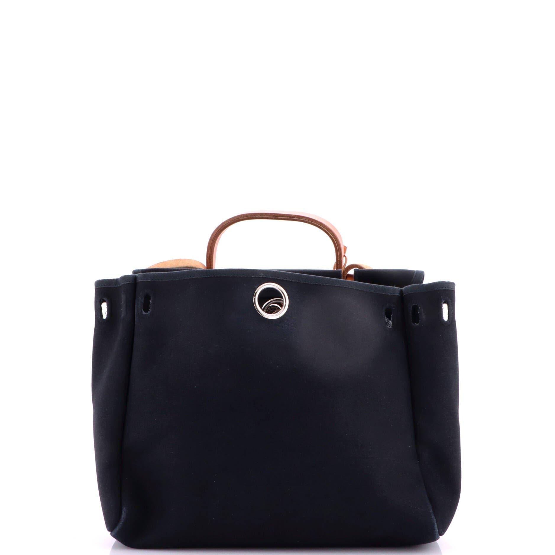 Herbag Toile and Leather PM, Alternate, color, White