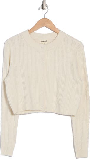 Cable Knit Crop Cardigan