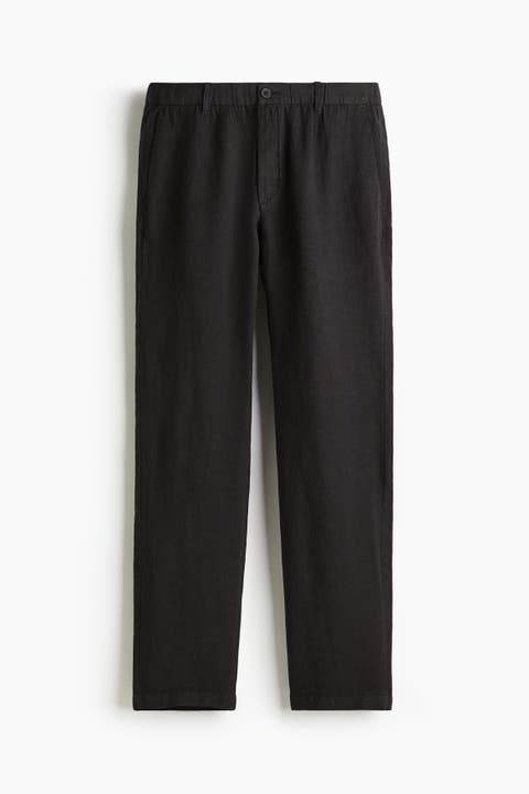 Regular Fit Linen-blend Trousers