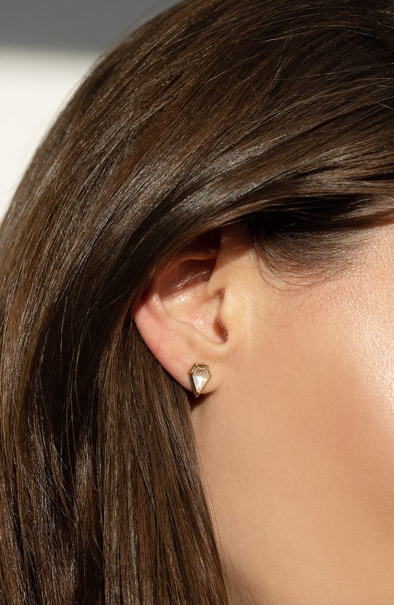 MIRANDA FRYE Moonstone Stud Earrings, Alternate, color,