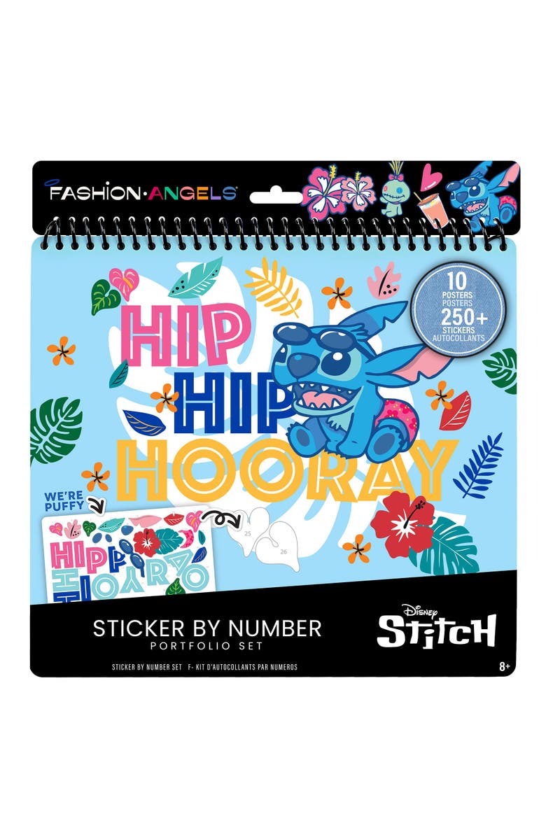 Fashion Angels Disney Stitch Sticker By Number Set 250+ Stickers, Alternate, color, Multicolored