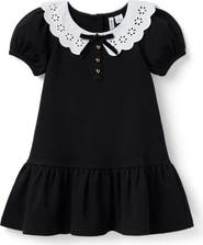 Janie and Jack Eyelet Collar Ponte Dress
