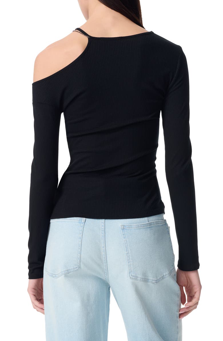 Robert Rodriguez Charlie Cold Shoulder Cutout Long Sleeve Top, Alternate, color, Black