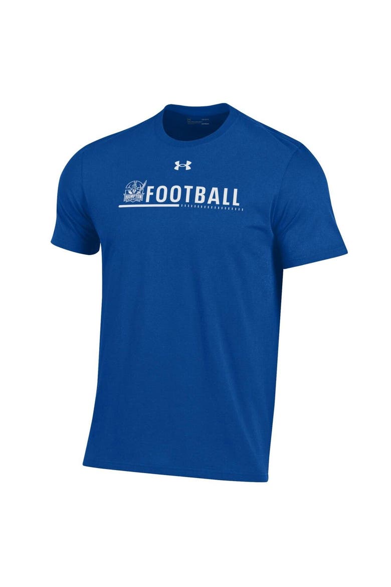 Men's Under Armour Royal Hampton Pirates 2022 Sideline Football Performance Cotton T-Shirt, Alternate, color, Royal