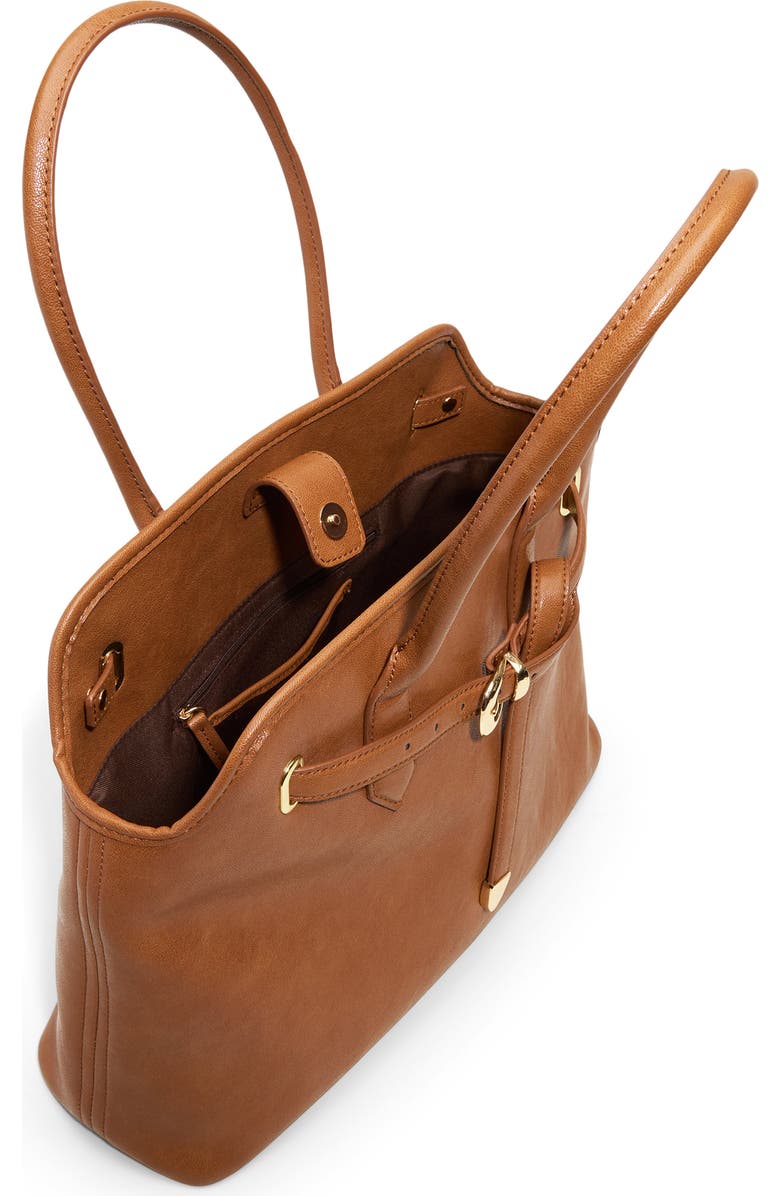 ALDO Eevangeliaax Faux Leather Tote, Alternate, color, Tan