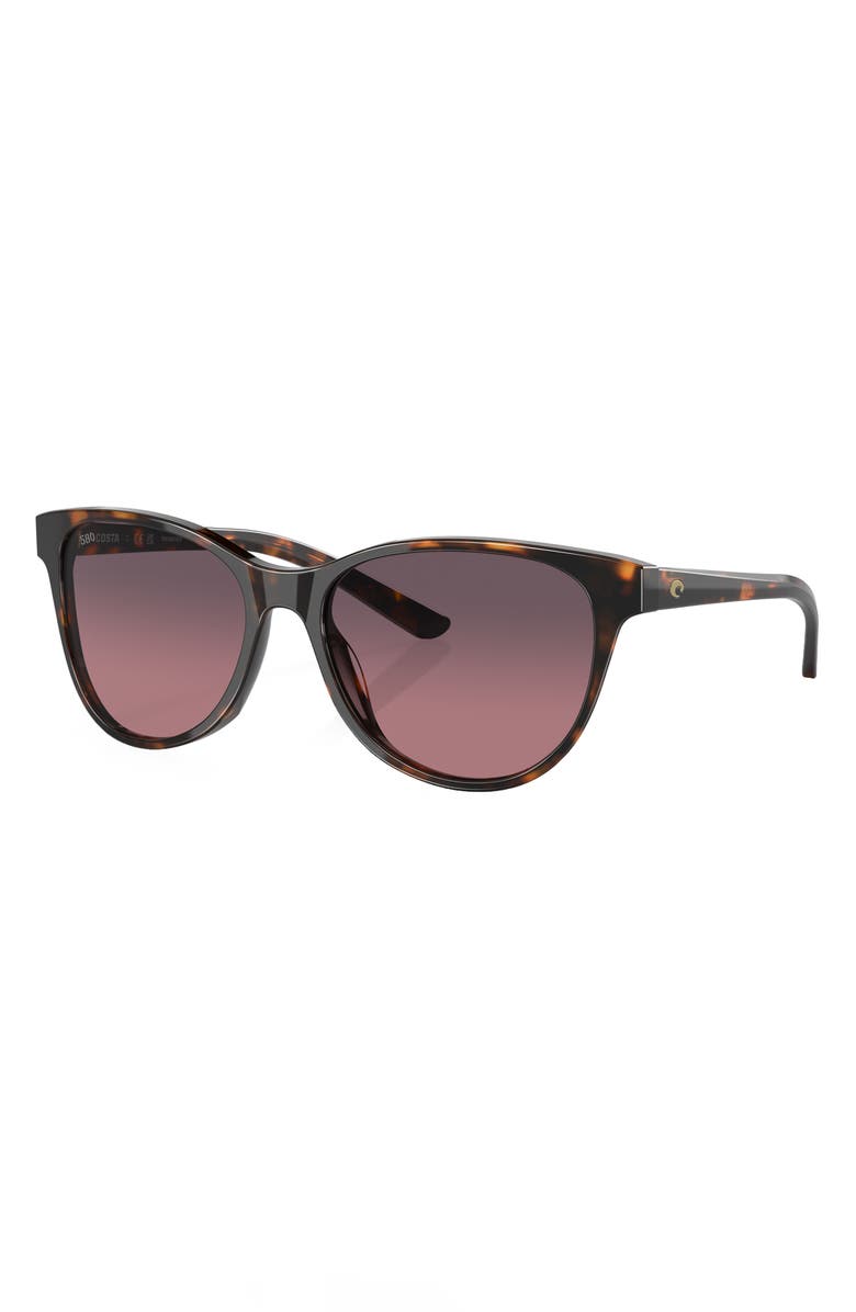 Costa Del Mar Catherine 57mm Gradient Polarized Phantos Sunglasses, Alternate, color, Tortoise
