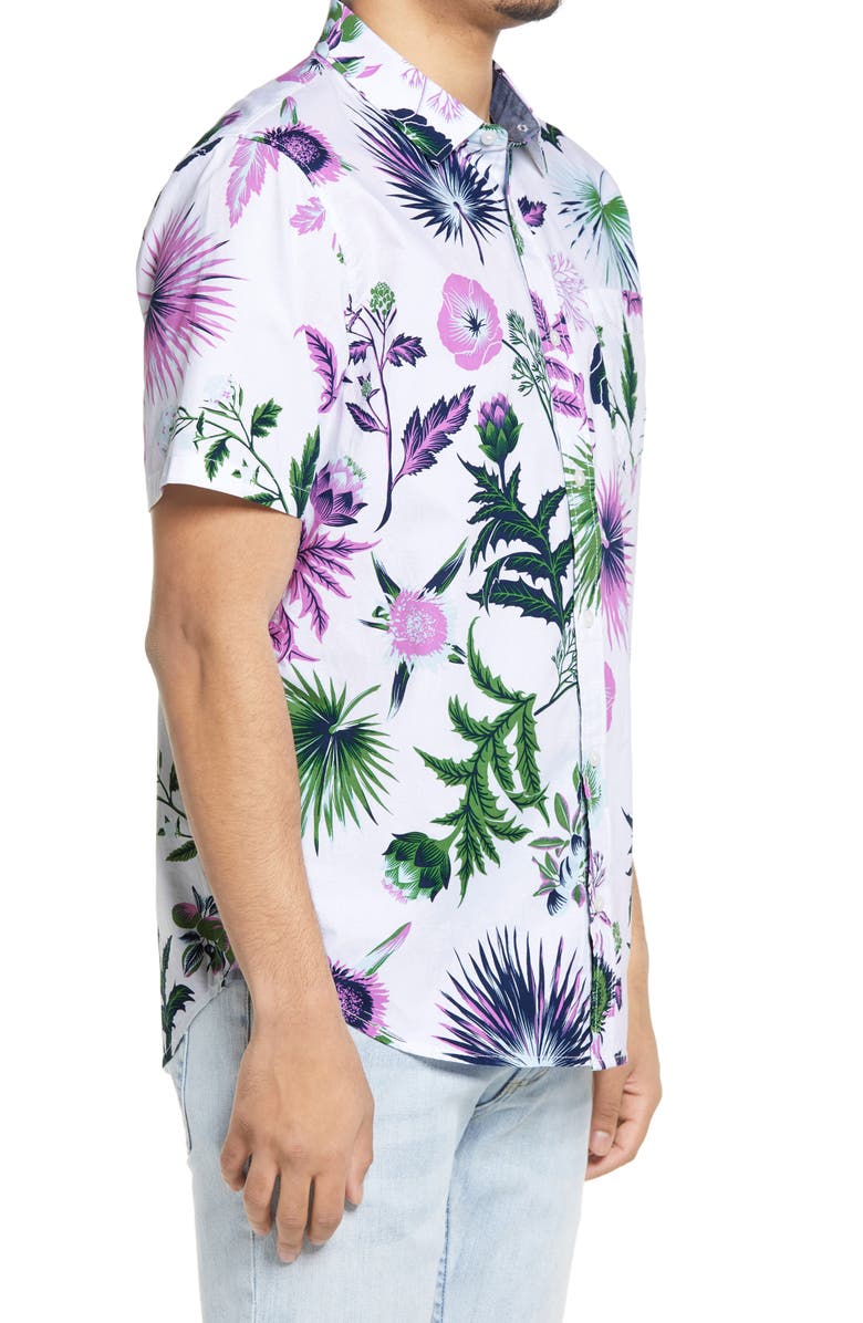 Vans Califas Floral Short Sleeve Button-Up Shirt, Alternate, color,