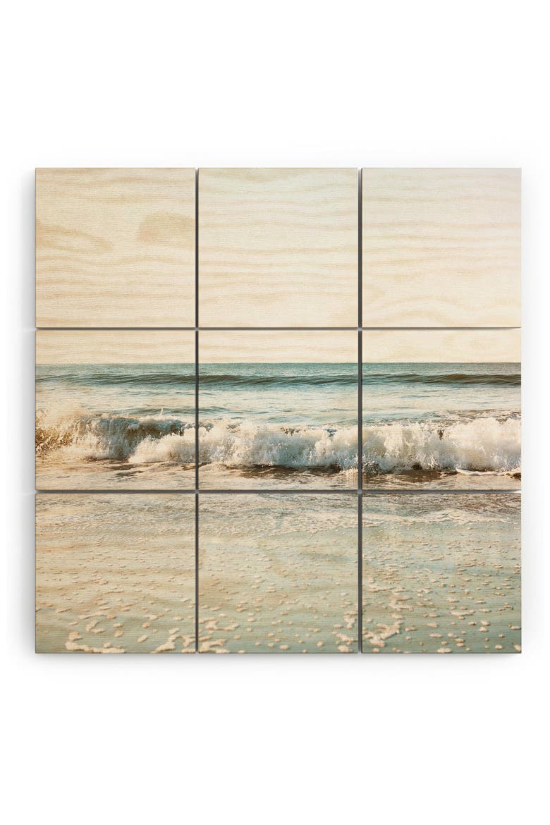 Fade Away 9-Piece Wood Wall Mural, Main, color, BLUE