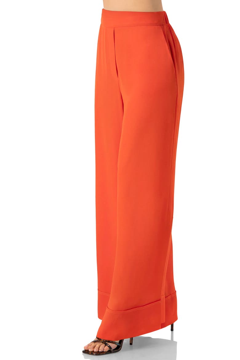 Light Weight Wide-Leg Straight Pants, Alternate, color, Orange