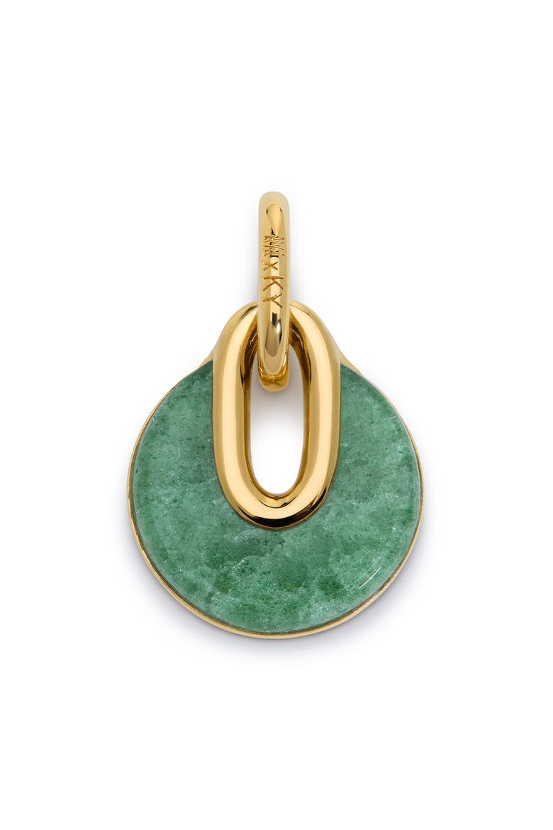 x Kate Young Semiprecious Stone Enhancer, Main, color, 18CT GOLD/ GREEN AVENTURINE