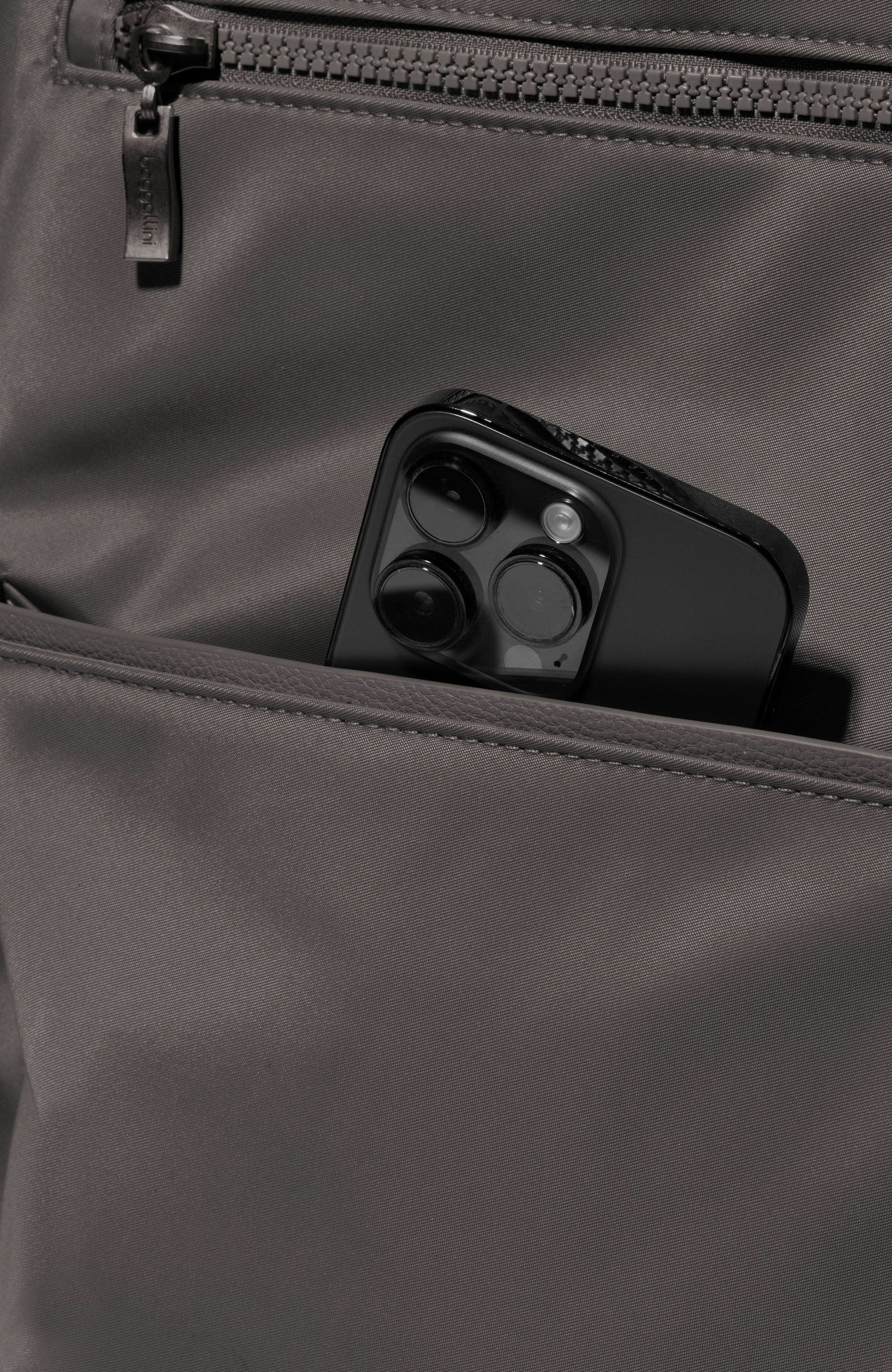 BAGGALLINI Tribeca Expandable Laptop Backpack, Alternate, color, Smoke Twill