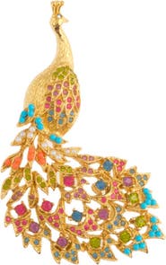 Susan Caplan 1980s Vintage D'Orlan Peacock Brooch