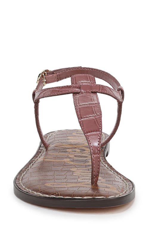 Sam Edelman Gigi T-strap Sandal In Burgundy