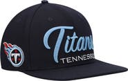 PRO STANDARD Men's Pro Standard Navy Tennessee Titans Script Wordmark Snapback Hat