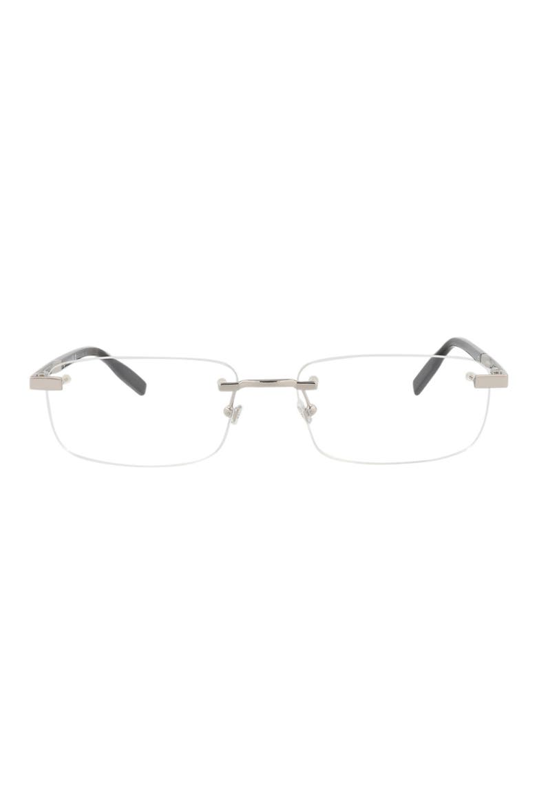 59mm Rimless Rectangular Sunglasses, Main, color, SILVER SILVER TRANSPARENT