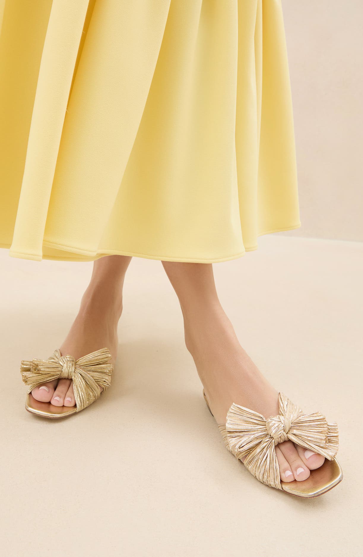 Loeffler Randall Daphne Slide Sandal, Alternate, color, Gold