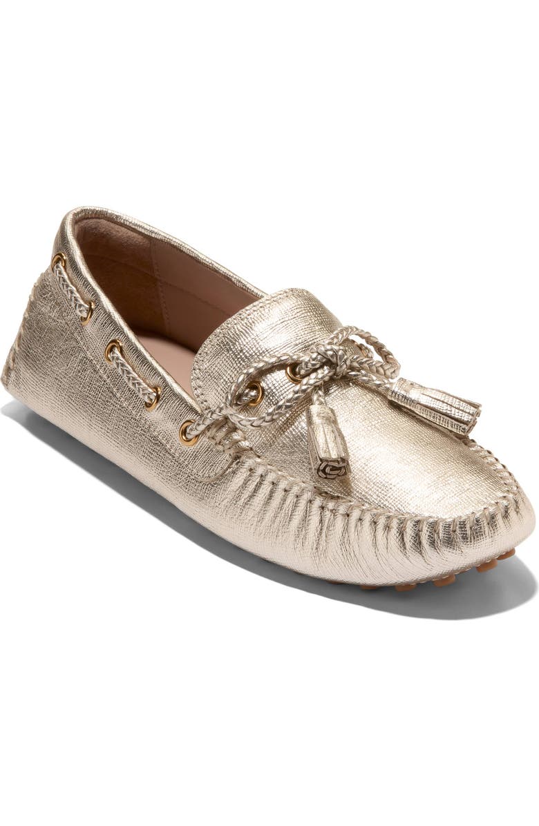 Cole Haan Gissella Driving Loafer, Main, color, Soft Gold Metallic Leather