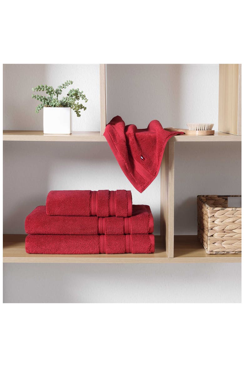 Harborside Terry Towel 6-Piece Towel Set, Alternate, color, BRIGHT RED