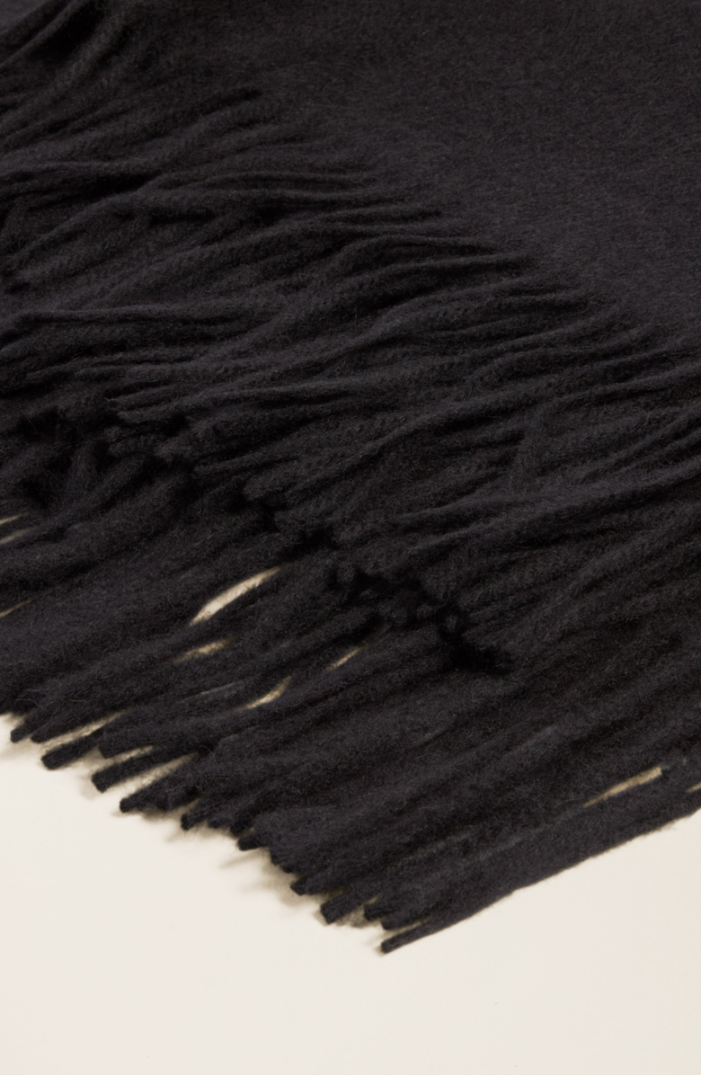Italic Remi Cashmere Throw Blanket, Alternate, color, Black