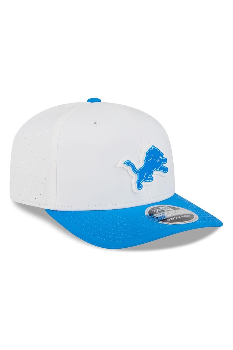 Men's New Era  White/Blue Detroit Lions 2025 NFL Training Camp 9SEVENTY Adjustable Hat, Alternate, color, White