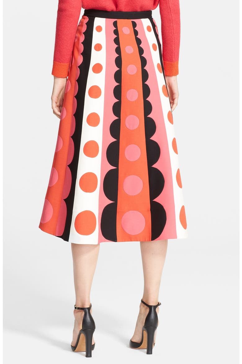 Graphic Pattern Crepe Midi Skirt, Alternate, color, MULTI