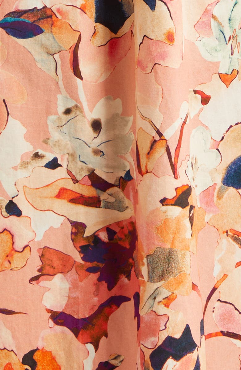 Ulla Johnson Vidri Floral Tiered Cotton Dress, Alternate, color, Camellia