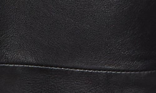 VICTORIA BECKHAM VICTORIA BECKHAM GATHERED WAIST LEATHER MIDI DRESS