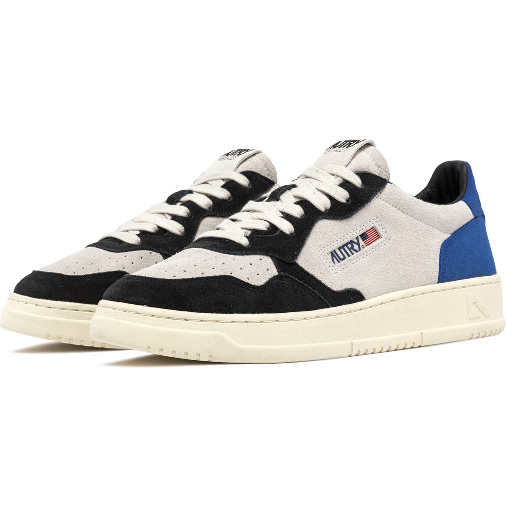 Autry 'medalist Low' Blue Sneakers With Contrasting Heel And Inserts In Multi