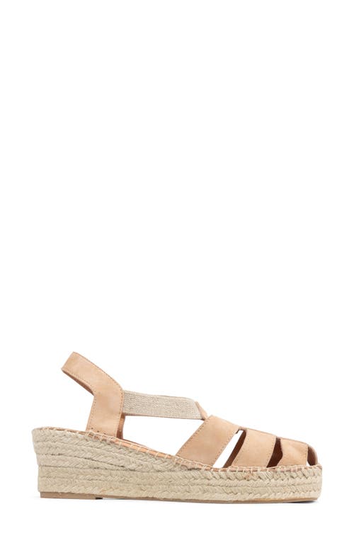 Patricia Green Parken Fisherman Platform Sandal In Tan Suede