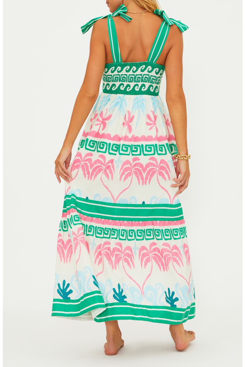 Cami Print Cover-Up Maxi Sundress, Alternate, color, TROPICAL P