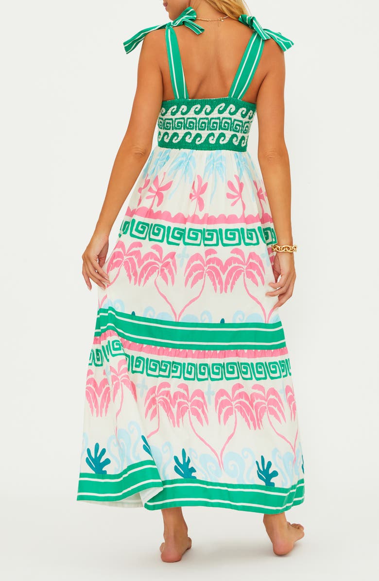Beach Riot Cami Print Cover-Up Maxi Sundress, Alternate, color, Tropical Palm