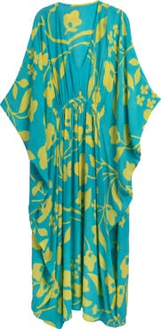 SAACHI Floral Print Cover-Up Kaftan