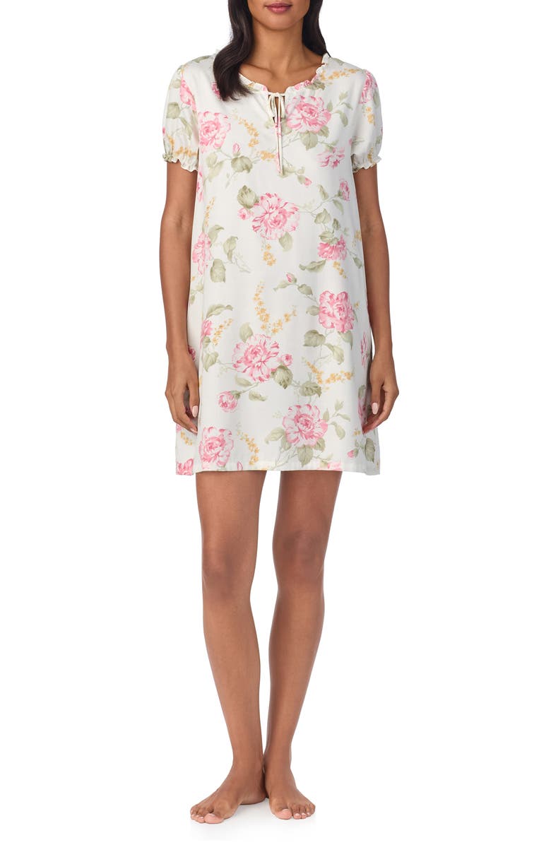 Lauren Ralph Lauren Floral Short Nightgown, Main, color, 