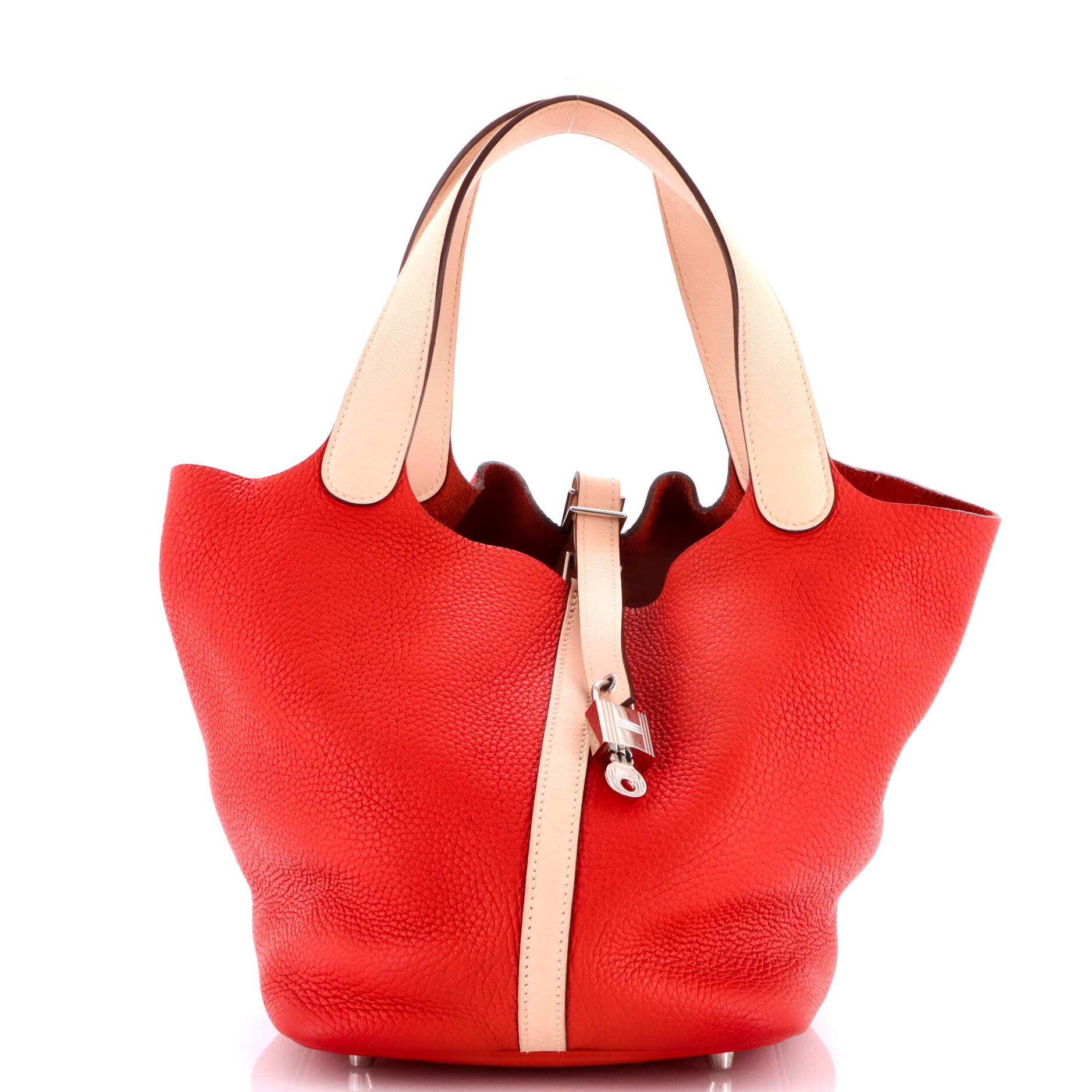 Bicolor Picotin Lock Bag Clemence with Swift MM, Main, color, None