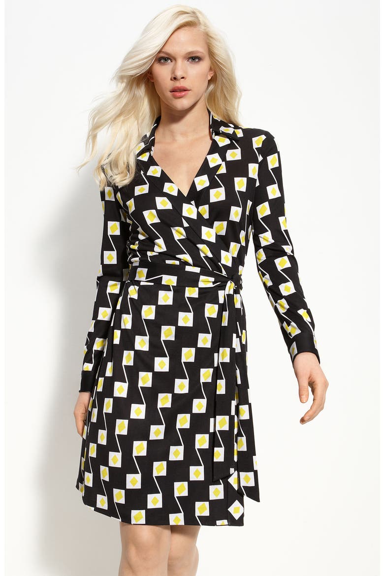 'Jeanne' Wrap Dress, Main, color, TRAFFIC ROSE LEMON MULTI