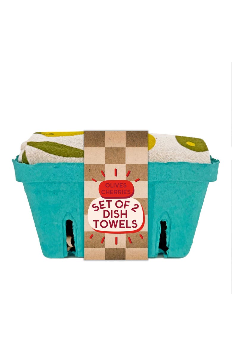 The Neighborgoods Cocktail Hour - Dish Towel Set of 2, Alternate, color, Green