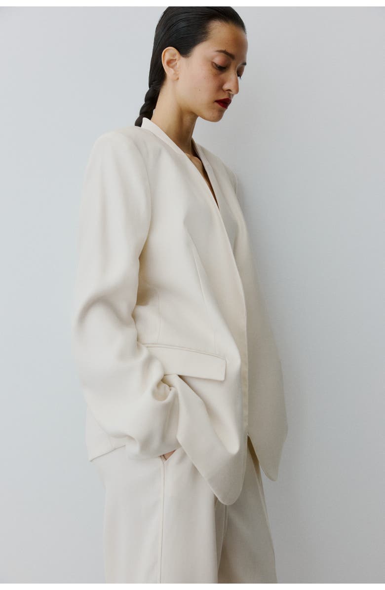 H&M Oversized Blazer, Alternate, color, Cream