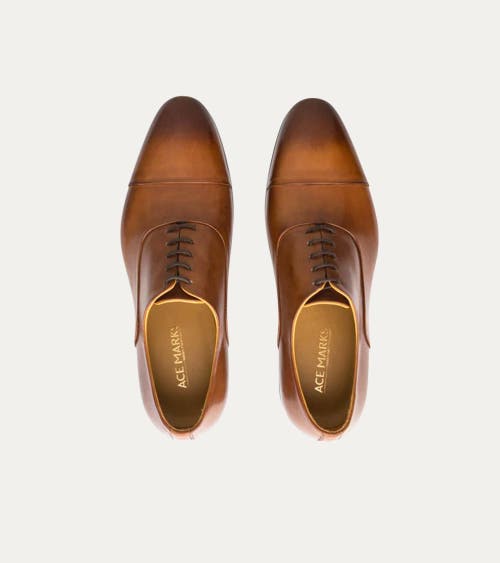 Ace Marks Griffin Cap Toe Oxford In Brown